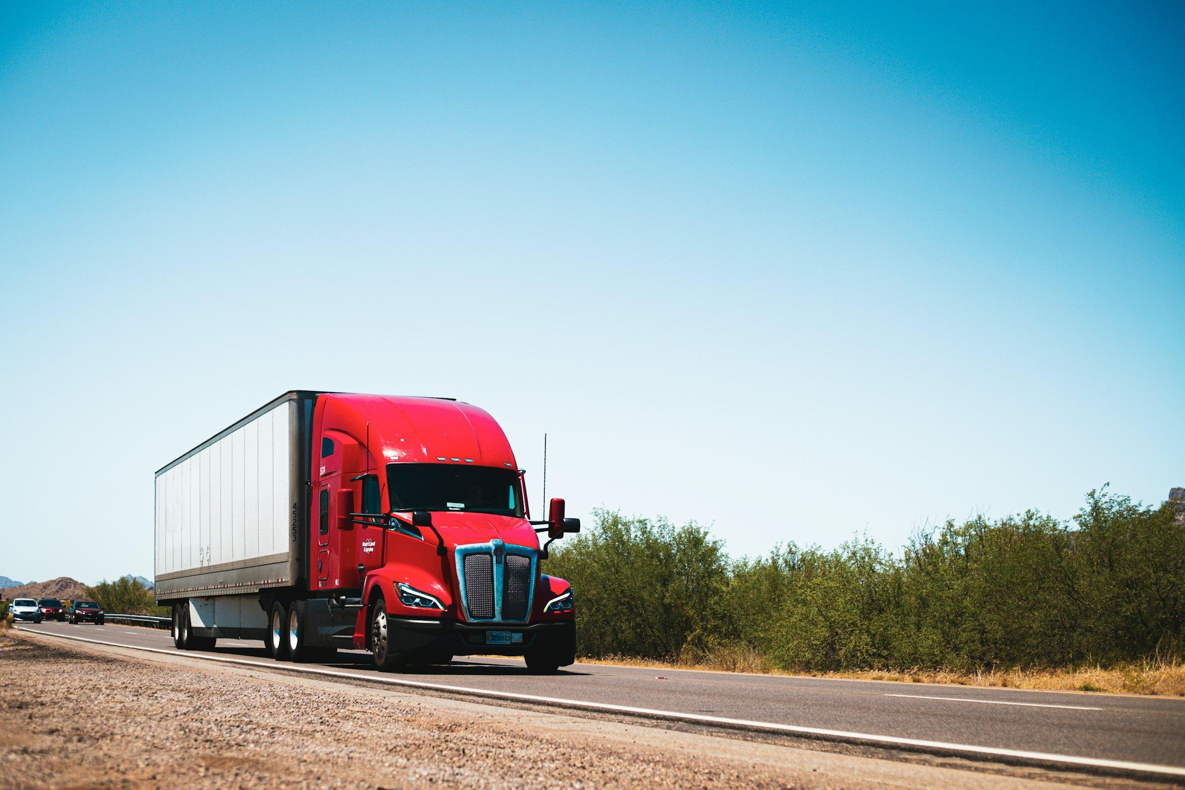 Semi-truck compliance route